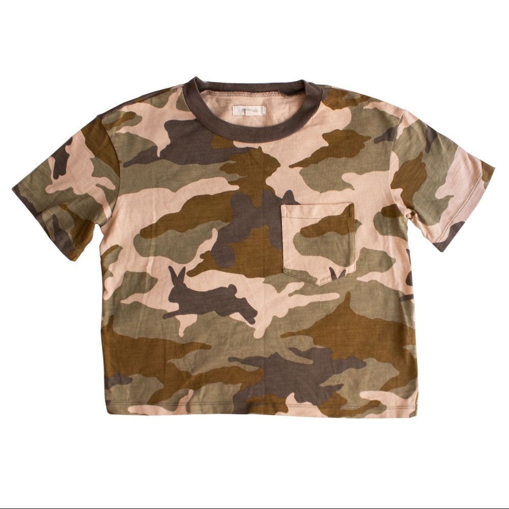 Easy Crop Tee in Cottontail Camo